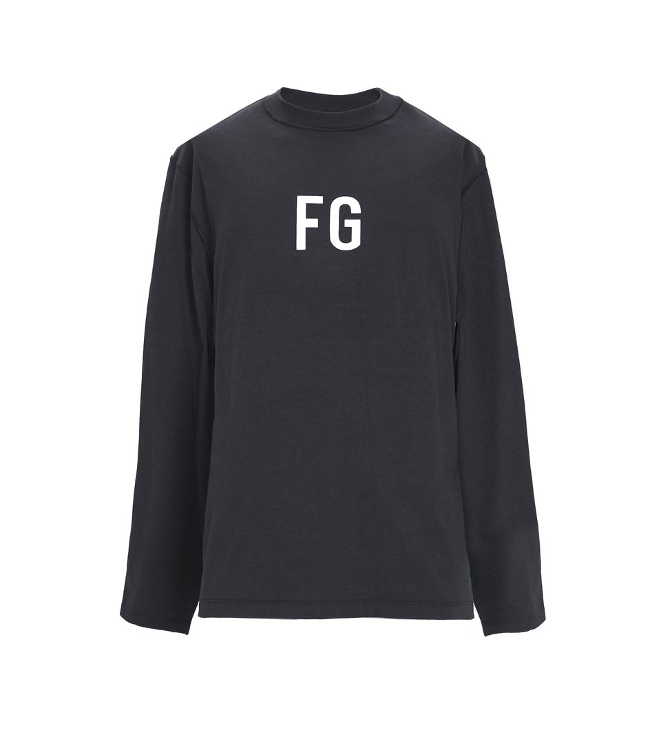 FEAR OF GOD Long Sleeve 'FG' T-shirt Vintage Black - Sixth 