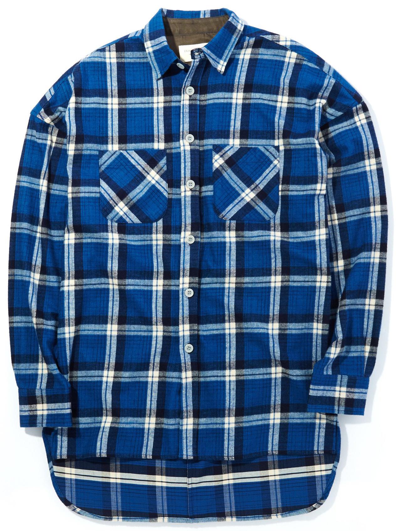 FEAR OF GOD Longsleeve Flannel Blue - Fourth Collection