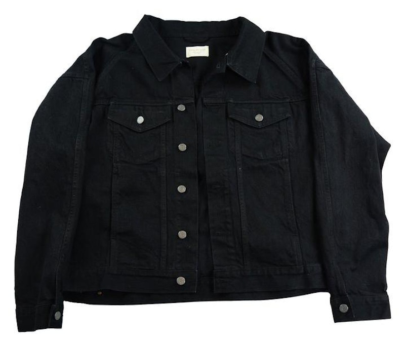 FEAR OF GOD Maxfield Raglan Denim Trucker Jacket Black Men's