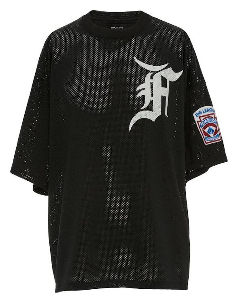 FEAR OF GOD Mesh Batting Practice Jersey Black Men's - Fifth