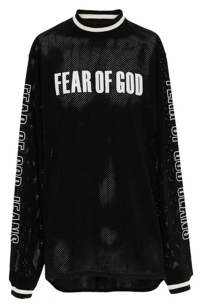 FEAR OF GOD Mesh Motorcross Jersey Black Men's - Fifth Collection