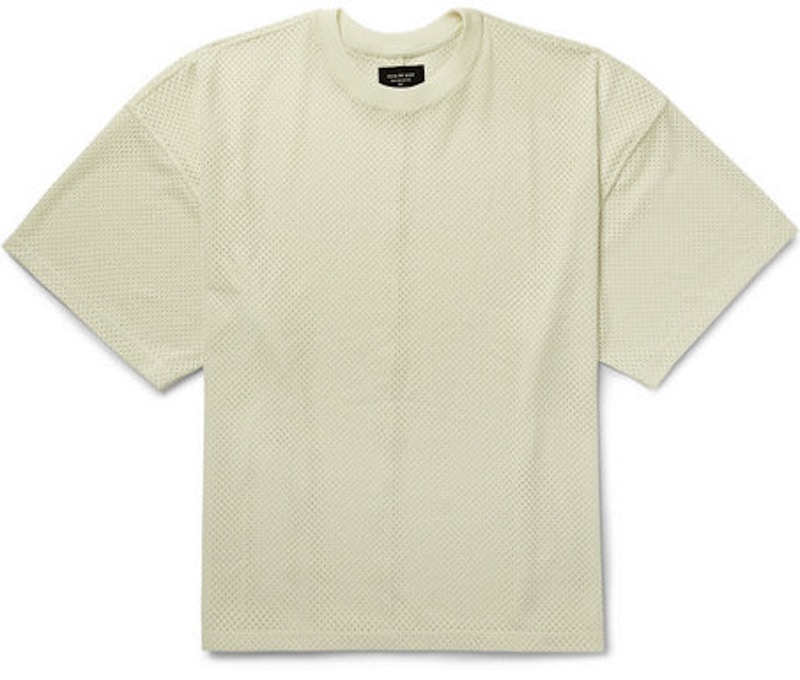 FEAR OF GOD Mesh Oversized T-shirt Cream - Fifth Collection Men's - US