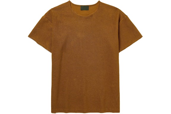 Fear of God Mr. Porter Exclusive Distressed Cotton-Terry T-shirt Brown