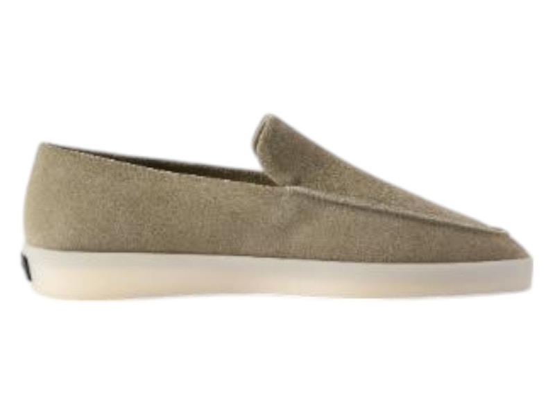 Pre-owned Fear Of God Men's Reverse Suede Loafer Sneakers In Salvia