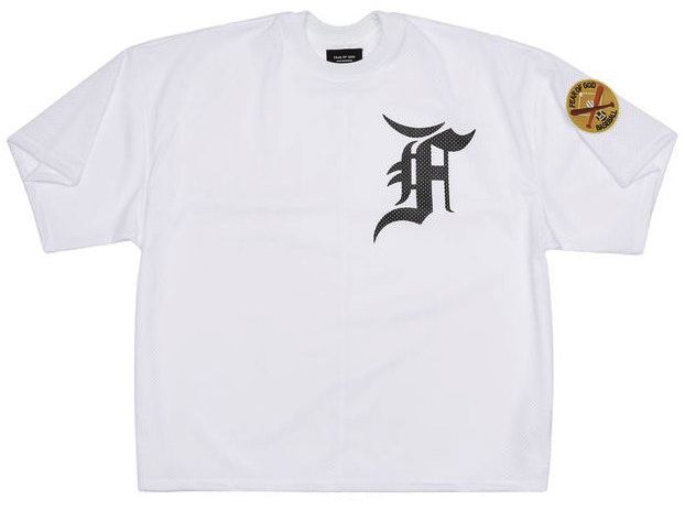 FEAR OF GOD SSENSE Mesh Batting Practice Jersey White - Fifth ...