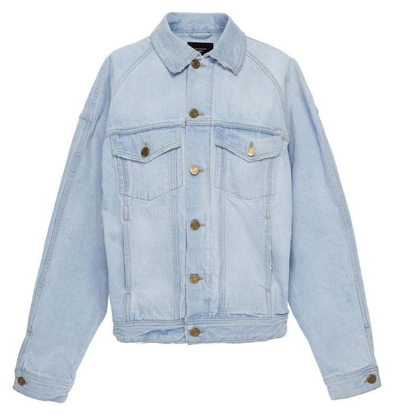 FEAR OF GOD Selvedge Denim Trucker Jacket Light Indigo Men's ...