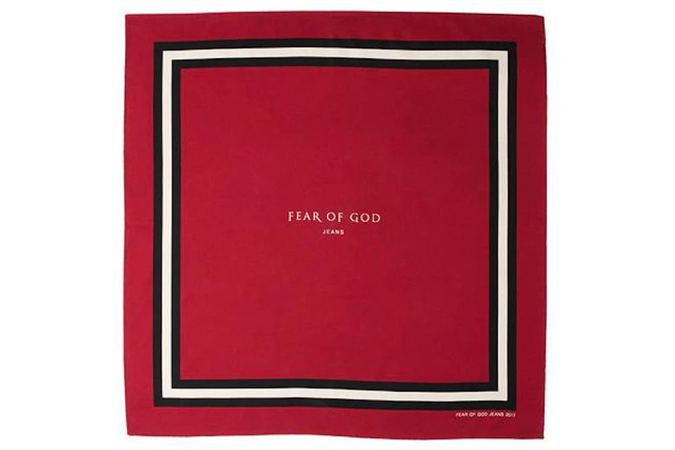 Fear Of God Silk Bandana Red Fifth Collection