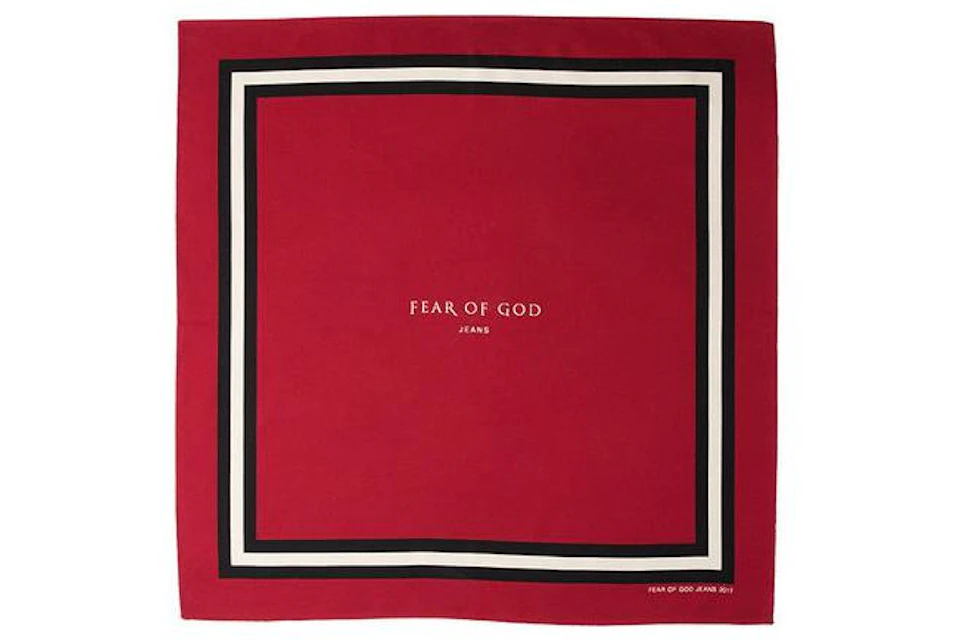 FEAR OF GOD Silk Bandana Red