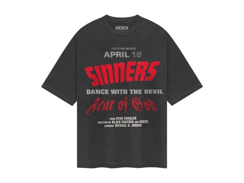 Fear of God Sinners T-shirt Black メンズ - SS25 - JP Fear of God Sinners T-shirt Black メンズ - SS25 - JP