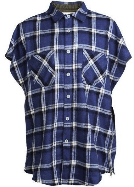 FEAR OF GOD Sleeveless Flannel Blue Men's - Fourth Collection - US