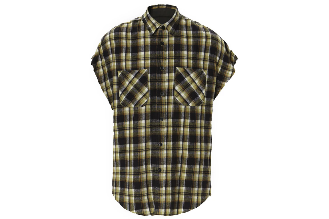 FEAR OF GOD Sleeveless Flannel Brown