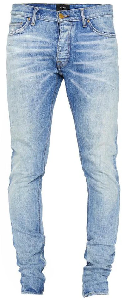 FEAR OF GOD Vintage Wash Selvedge Denim Jeans Indigo Men's - Fifth ...