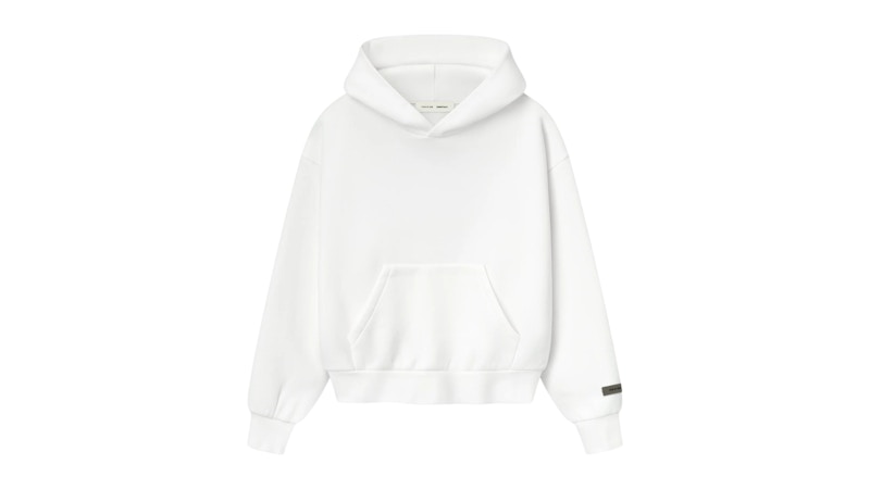 Pre-owned Fear Of God Womens Essentials Classic Hoodie In Cloud White
