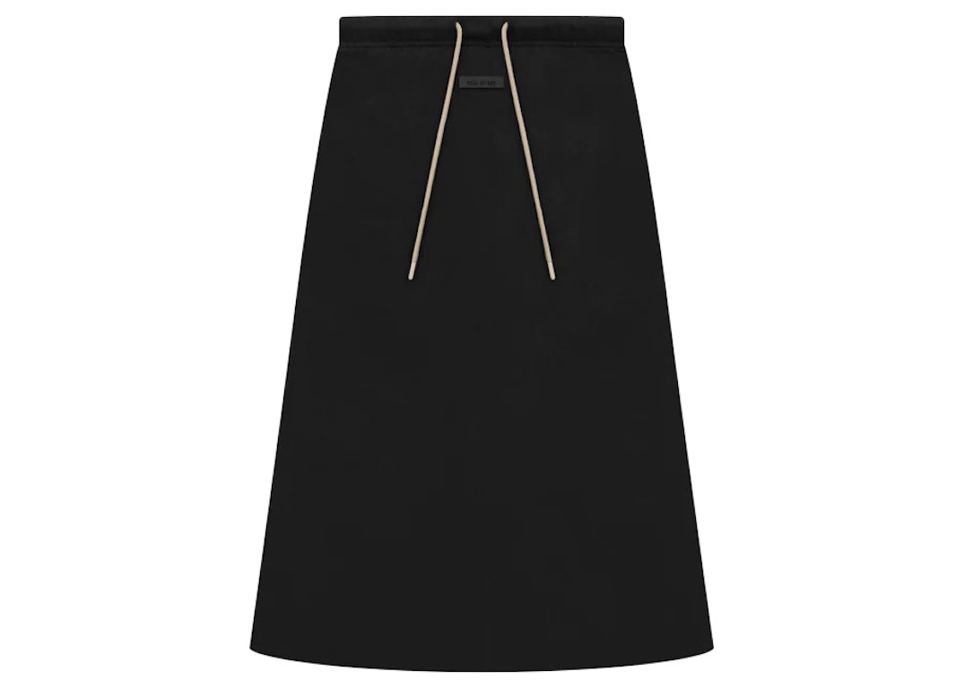 Pre-owned Fear Of God Women's Essentials Jersey Skirt Black
