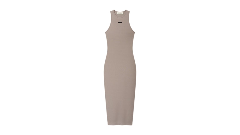 Fear of God Women's Essentials Soft Rib Racerback Dress Seal