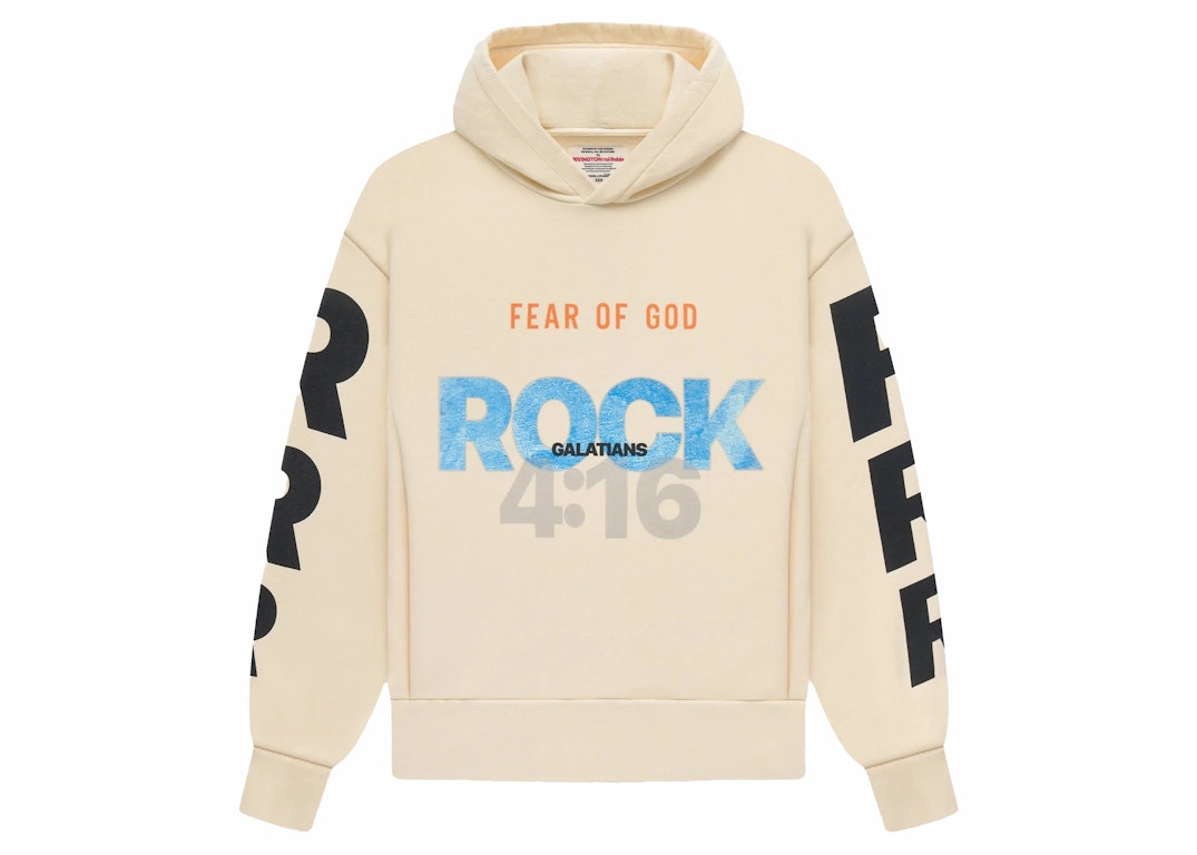 Pre-owned Fear Of God X Rrr-123 For Dave Chappelle Hoodie Cream