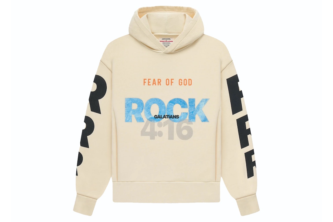 Pre-owned Fear Of God X Rrr-123 For Dave Chappelle Hoodie Cream