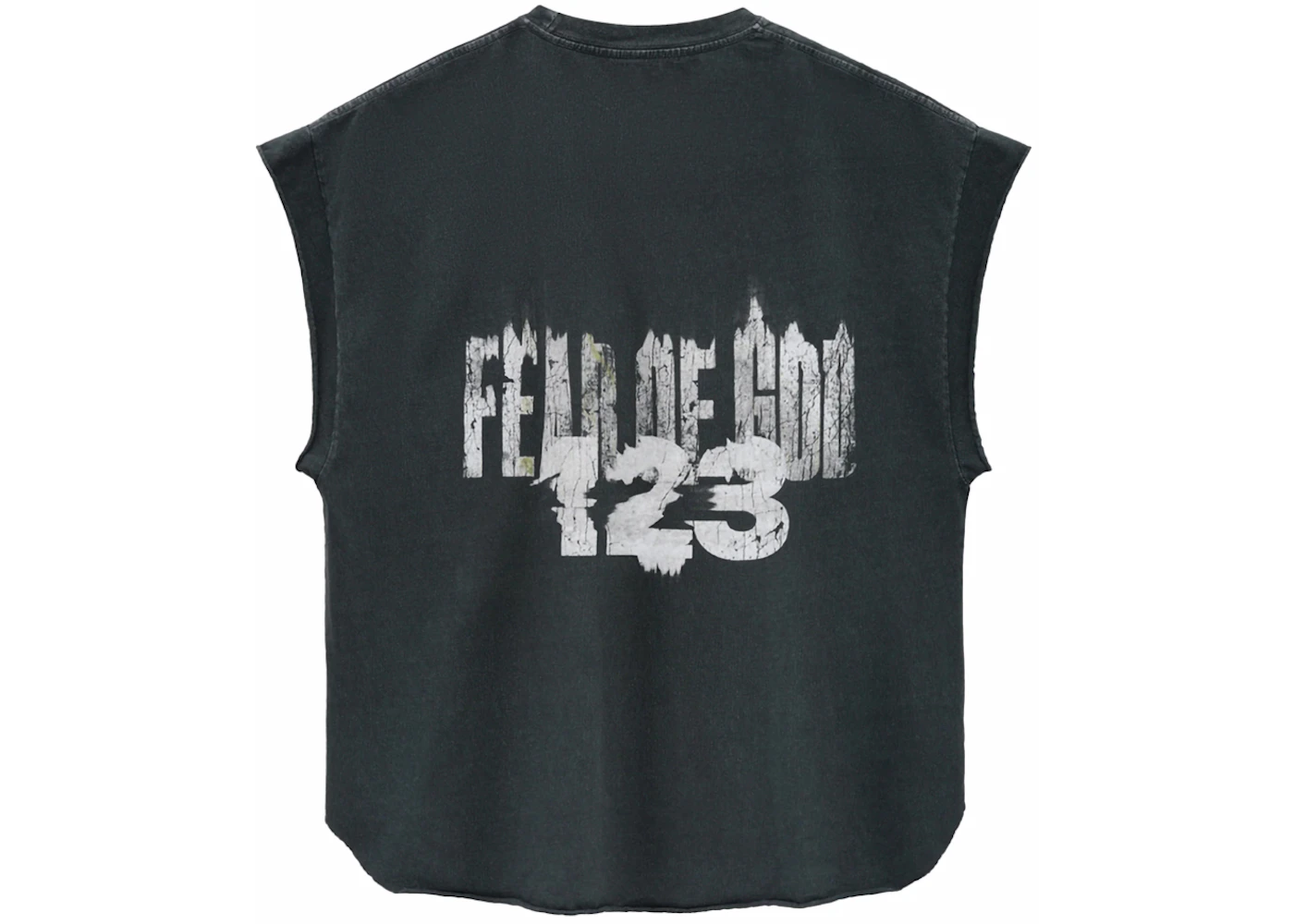 Fear of God x RRR123 INRI Cut Off Tee Vintage Black Men's - SS24 - GB