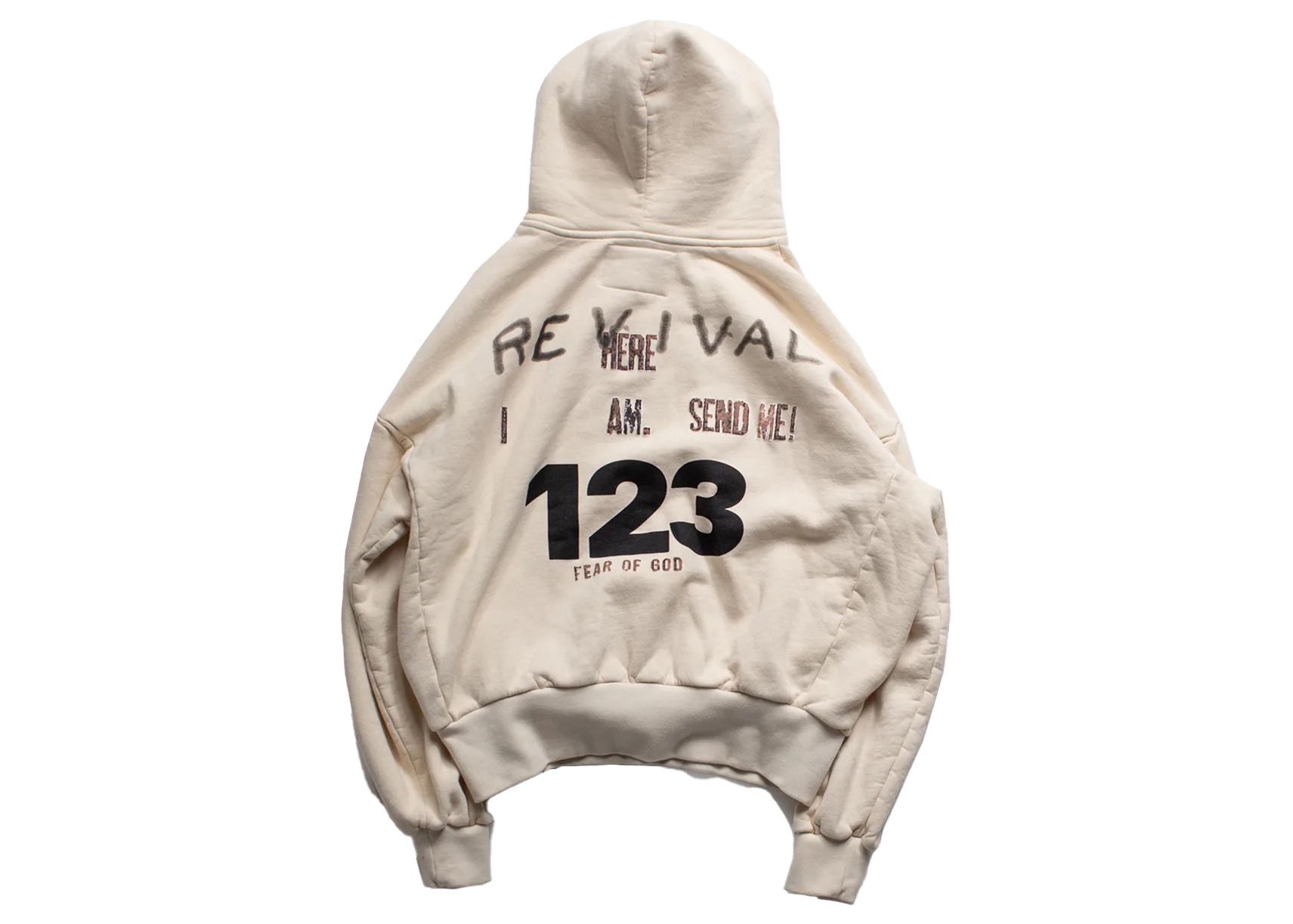 Fear of God x RRR123 Revival Hoodie Ivory Men's - FW22 - US