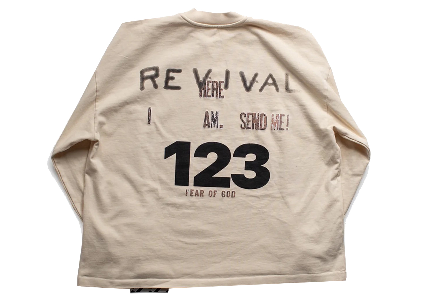 Fear of God x RRR123 Revival LS T-shirt Ivory Men's - FW22 - US