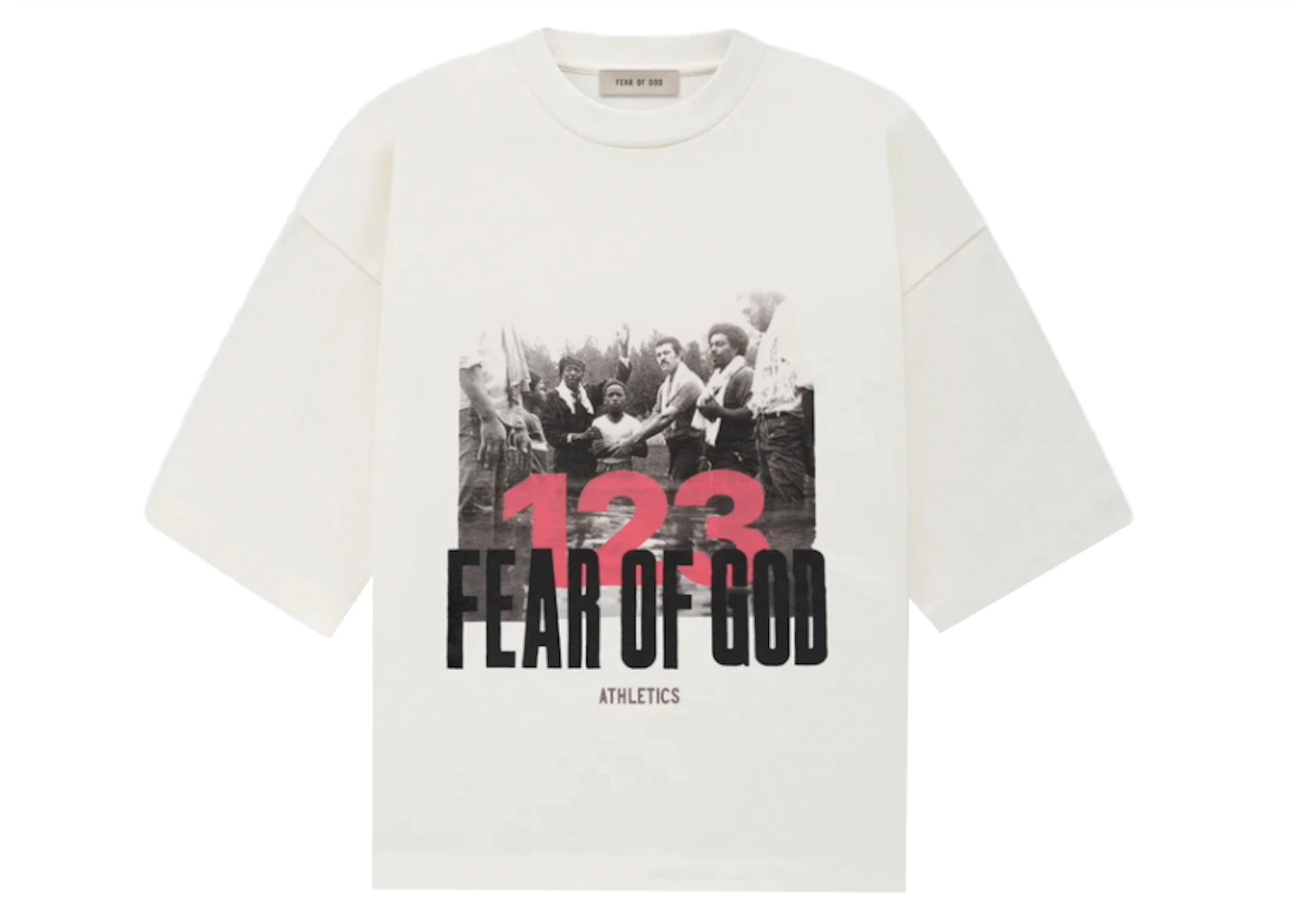 Fear of God x RRR123 Stop Running Tee White Men's - SS23 - US
