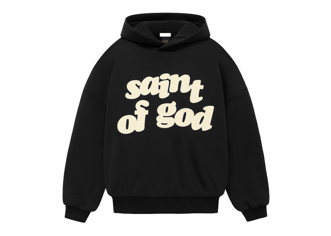 Pre-owned Fear Of God X Saint Mxxxxxx Saint Of God Hoodie Black