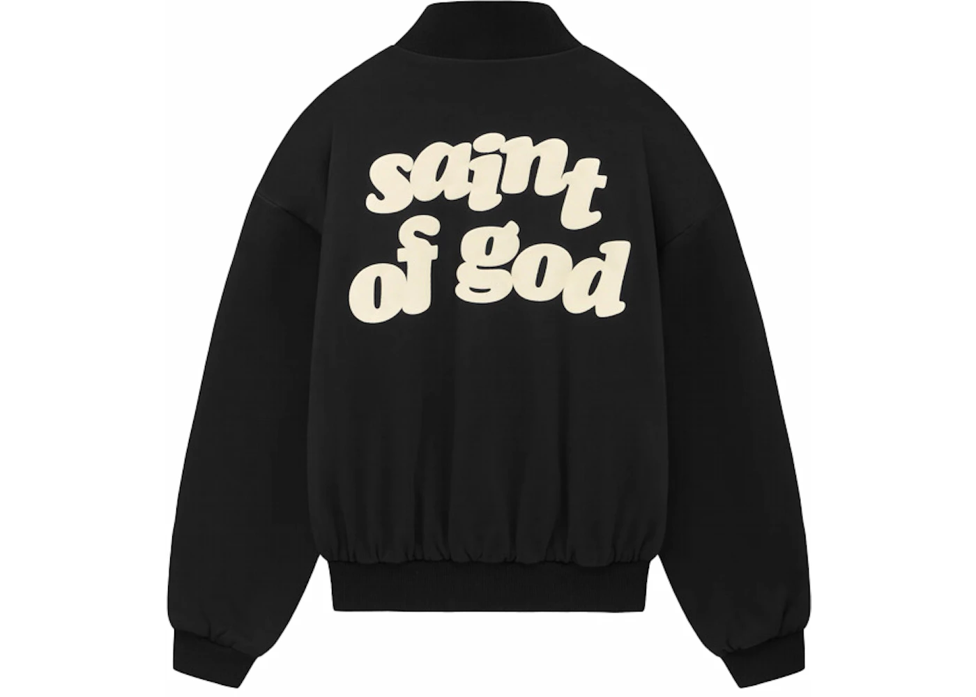 Fear of God x Saint Mxxxxxx Saint of God Varsity Jacket Black Men's ...