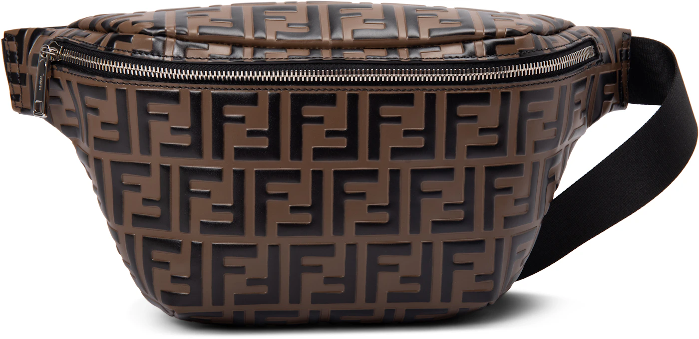 Fendi - Logo-Print Leather-Trimmed Coated-Canvas Belt Bag Fendi