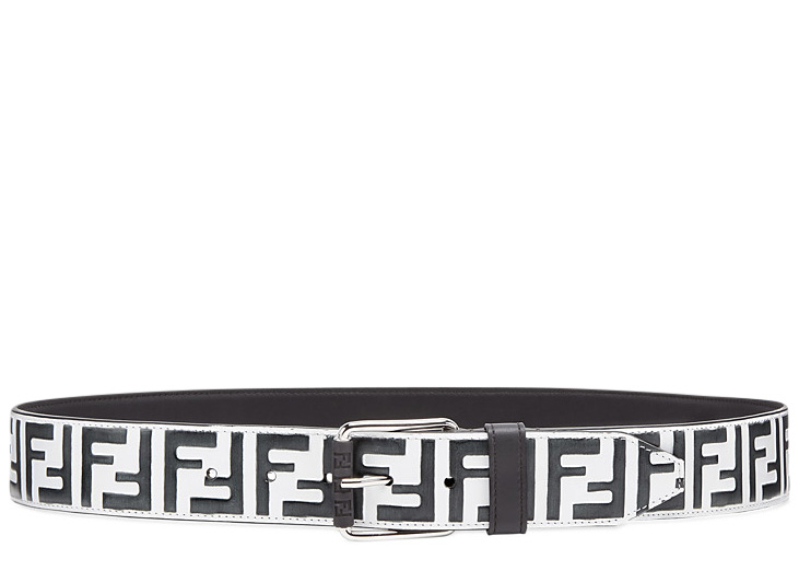 black and white fendi belt