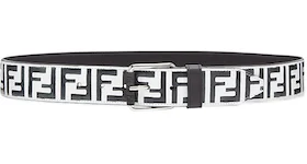 Fendi Belt FF Embossed White/Black