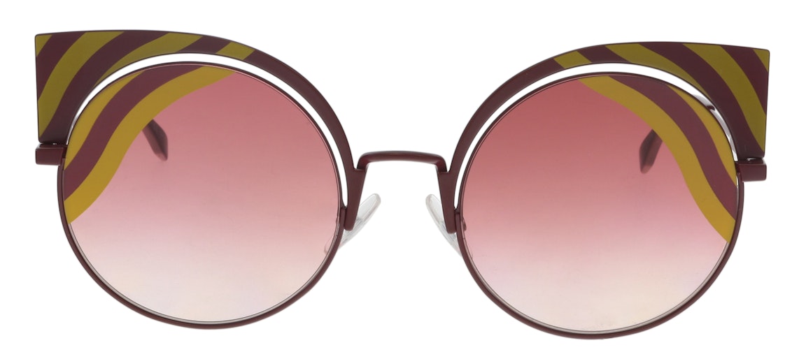 Pre-owned Fendi Butterfly Sunglasses Burgundy (ff 0215/s 00l9- X4)