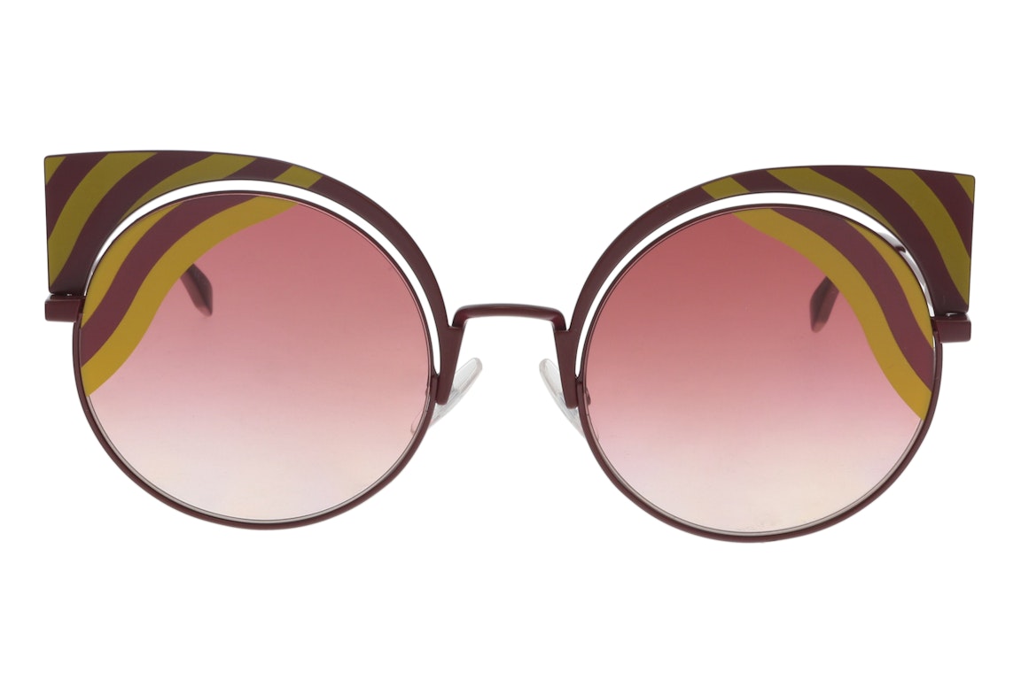 Pre-owned Fendi Butterfly Sunglasses Burgundy (ff 0215/s 00l9- X4)