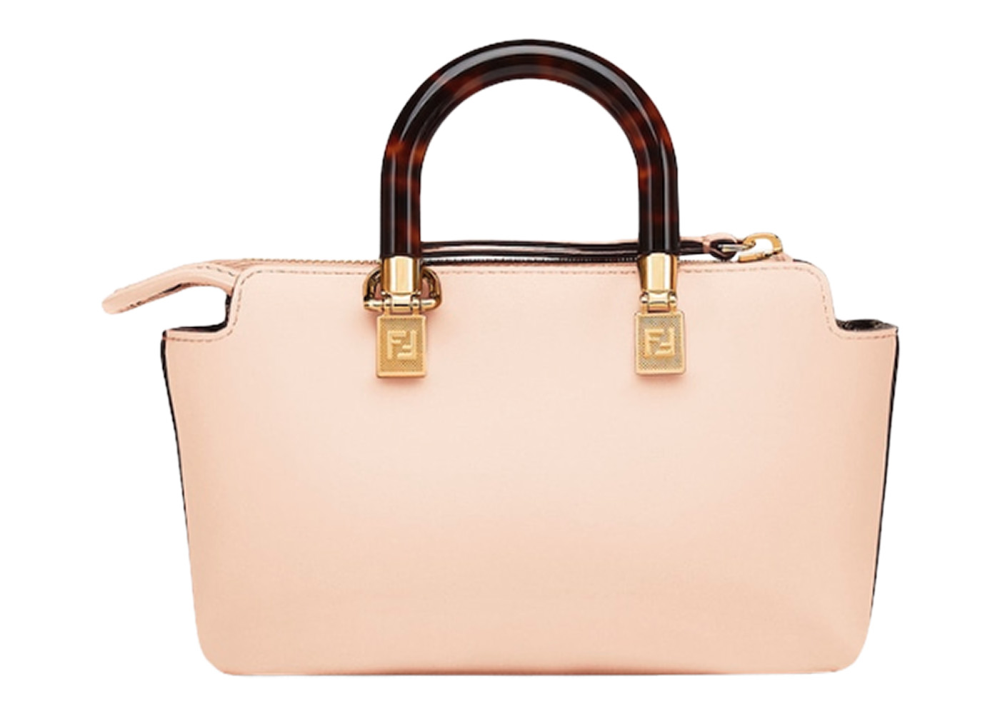 Fendi By The Way Boston Bag Mini Light Pink in Calf Leather with