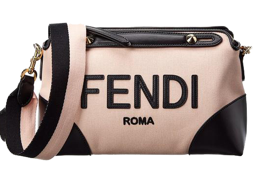 Fendi By The Way Shoulder Bag Medium Pink/Black in Leather - US