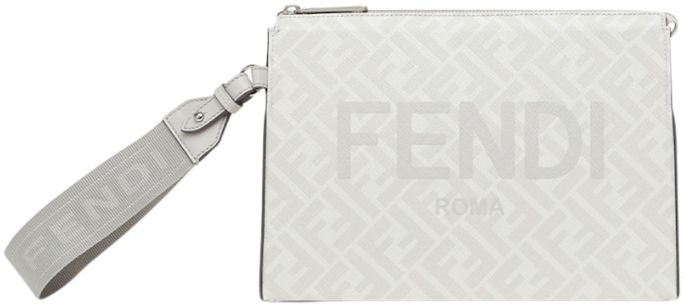 Fendi Fendi Roma Flat Large Leather Pouch (Clutch Bags,Pouch)