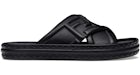 Fendi Crossover Band Sandal Black Embossed Macro FF Motif