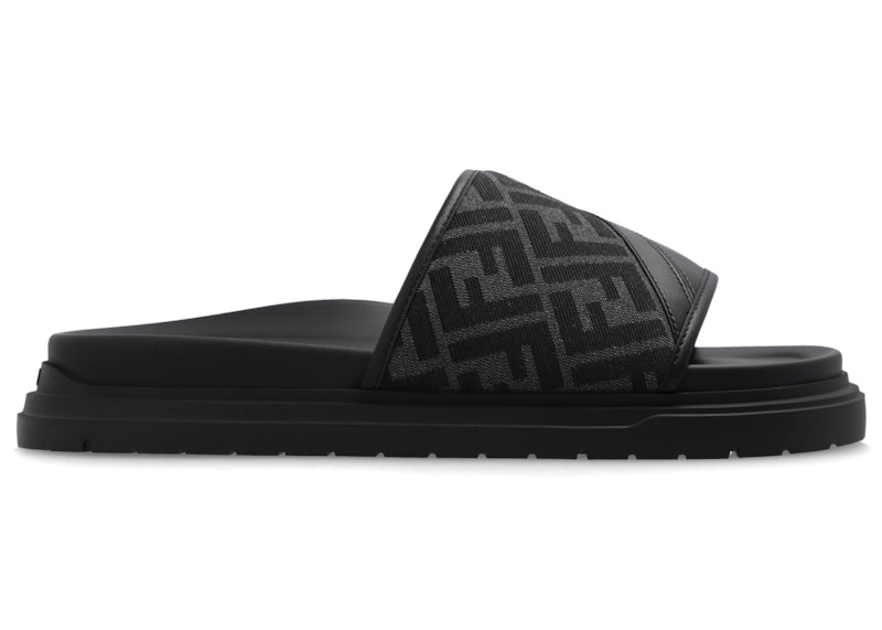 Fendi Diagonal Slide Zwart