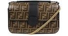 Fendi Double Shoulder Bag F Brown/Black