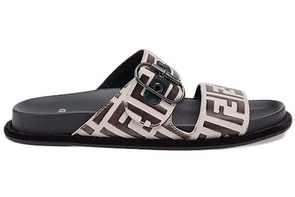Fendi FF Double Band Slide White (Women's)