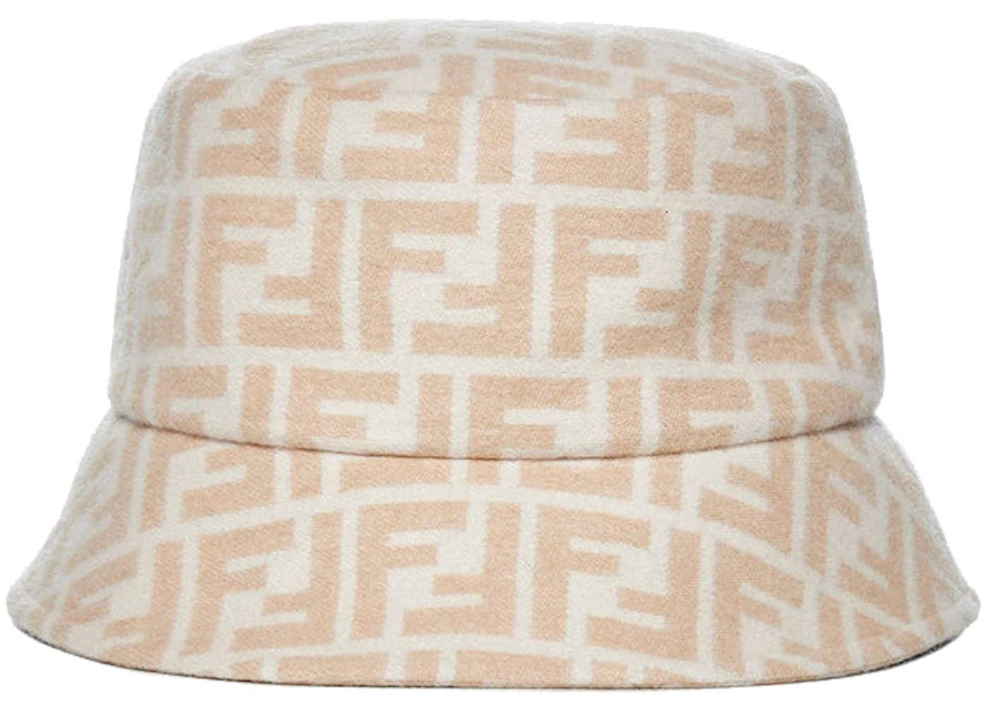 Fendi FF Monogram Bucket Hat Brown in Cashmere Wool - US
