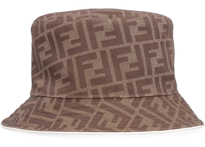 Fendi FF Motif Bucket Hat Brown/Cream Men's - FW23 - US
