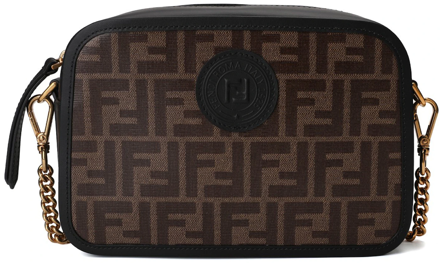 Fendi FF Motif Camera Bag Brown in Leather with Gold-tone - US