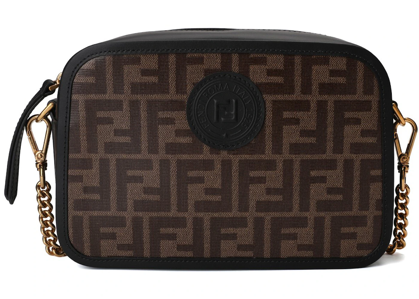 Fendi FF Motif Camera Bag Brown in Leather with Gold-tone - US