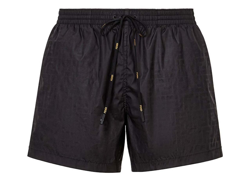 Fendi FF Print Swim Shorts Black Men s SS22 GB