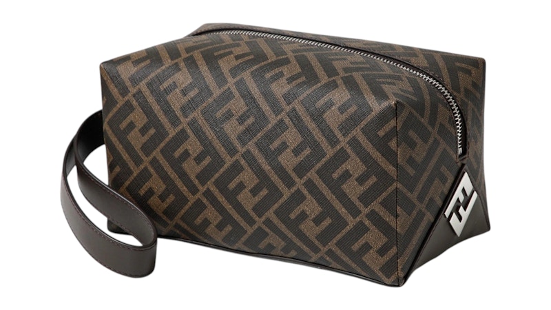 Fendi FF Toiletry Pouch Brown