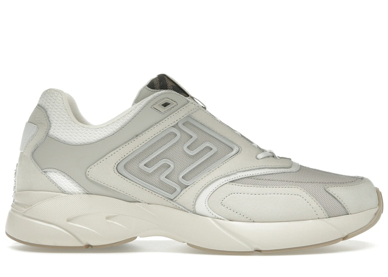 Fendi Faster White Grey Men's - 7E1555AKX6F1ICF - US