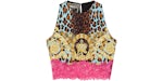 Fendi Fendace Baroque Crop Top Gold