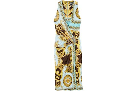 Fendi Fendace Baroque Midi Dress Gold - SS22 - US Fendi Fendace Baroque Midi Dress Gold - SS22 - US