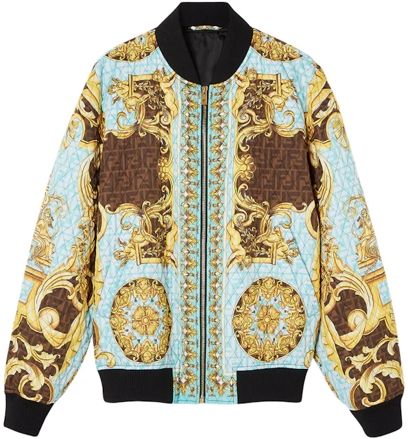 Fendi Fendace Baroque Quilted Jacket Gold Men's - SS22 - US