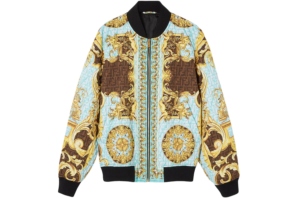 Fendi Fendace Baroque Quilted Jacket Gold